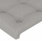 vidaXL Bettgestell mit Kopfteil Hellgrau 140x190 cm Stoff vidaXL Bettgestell mit Kopfteil Hellgrau 140x190 cm Stoff