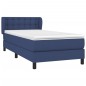 vidaXL Boxspringbett mit Matratze Blau 90x190 cm Stoff vidaXL Boxspringbett mit Matratze Blau 90x190 cm Stoff