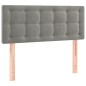 vidaXL Boxspringbett mit Matratze Hellgrau 100x200 cm Samt vidaXL Boxspringbett mit Matratze Hellgrau 100x200 cm Samt