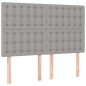 vidaXL Boxspringbett mit Matratze Hellgrau 140x200 cm Stoff vidaXL Boxspringbett mit Matratze Hellgrau 140x200 cm Stoff