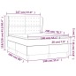 vidaXL Boxspringbett mit Matratze Hellgrau 140x200 cm Stoff vidaXL Boxspringbett mit Matratze Hellgrau 140x200 cm Stoff