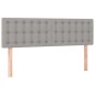 vidaXL Boxspringbett mit Matratze & LED Hellgrau 140x200 cm Stoff vidaXL Boxspringbett mit Matratze & LED Hellgrau 140x200 cm Stoff