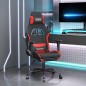 vidaXL Gaming-Stuhl mit Fußstütze Schwarz und Rot Stoff vidaXL Gaming-Stuhl mit Fußstütze Schwarz und Rot Stoff