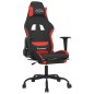vidaXL Gaming-Stuhl mit Fußstütze Schwarz und Rot Stoff vidaXL Gaming-Stuhl mit Fußstütze Schwarz und Rot Stoff