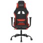vidaXL Gaming-Stuhl mit Fußstütze Schwarz und Rot Stoff vidaXL Gaming-Stuhl mit Fußstütze Schwarz und Rot Stoff