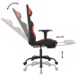 vidaXL Gaming-Stuhl mit Fußstütze Schwarz und Rot Stoff vidaXL Gaming-Stuhl mit Fußstütze Schwarz und Rot Stoff
