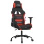 vidaXL Gaming-Stuhl mit Fußstütze Schwarz und Rot Stoff vidaXL Gaming-Stuhl mit Fußstütze Schwarz und Rot Stoff