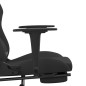 vidaXL Gaming-Stuhl mit Fußstütze Schwarz Stoff vidaXL Gaming-Stuhl mit Fußstütze Schwarz Stoff