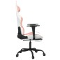 vidaXL Gaming-Stuhl mit Fußstütze Weiß und Rosa Kunstleder vidaXL Gaming-Stuhl mit Fußstütze Weiß und Rosa Kunstleder