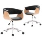 Drehbare Esszimmerstühle 2 Stk. Schwarz Kunstleder Drehbare Esszimmerstühle 2 Stk. Schwarz Kunstleder