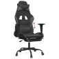 vidaXL Gaming-Stuhl mit Fußstütze Schwarz und Grau Kunstleder vidaXL Gaming-Stuhl mit Fußstütze Schwarz und Grau Kunstleder