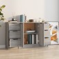 vidaXL Sideboards 3 Stk. Grau Sonoma Holzwerkstoff vidaXL Sideboards 3 Stk. Grau Sonoma Holzwerkstoff