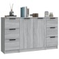 vidaXL Sideboards 3 Stk. Grau Sonoma Holzwerkstoff vidaXL Sideboards 3 Stk. Grau Sonoma Holzwerkstoff