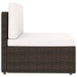 5-tlg. Garten-Lounge-Set Poly Rattan Braun 5-tlg. Garten-Lounge-Set Poly Rattan Braun