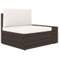 5-tlg. Garten-Lounge-Set Poly Rattan Braun 5-tlg. Garten-Lounge-Set Poly Rattan Braun
