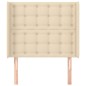 vidaXL Kopfteil mit Ohren Creme 83x16x118/128 cm Stoff