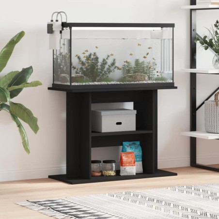 vidaXL Aquariumständer Schwarz 80x35x60 cm Holzwerkstoff