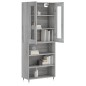 vidaXL Highboard Grau Sonoma 69,5x34x180 cm Holzwerkstoff vidaXL Highboard Grau Sonoma 69,5x34x180 cm Holzwerkstoff