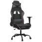 vidaXL Gaming-Stuhl mit Massage & Fußstütze Schwarz & Grau Kunstleder vidaXL Gaming-Stuhl mit Massage & Fußstütze Schwarz & Grau Kunstleder