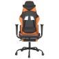 vidaXL Gaming-Stuhl mit Massage & Fußstütze Schwarz Orange Kunstleder vidaXL Gaming-Stuhl mit Massage & Fußstütze Schwarz Orange Kunstleder