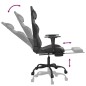 vidaXL Gaming-Stuhl mit Massage & Fußstütze Schwarz & Grau Kunstleder vidaXL Gaming-Stuhl mit Massage & Fußstütze Schwarz & Grau Kunstleder