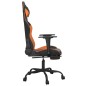 vidaXL Gaming-Stuhl mit Massage & Fußstütze Schwarz Orange Kunstleder vidaXL Gaming-Stuhl mit Massage & Fußstütze Schwarz Orange Kunstleder