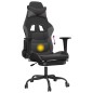 vidaXL Gaming-Stuhl mit Massage & Fußstütze Schwarz & Grau Kunstleder vidaXL Gaming-Stuhl mit Massage & Fußstütze Schwarz & Grau Kunstleder