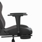 vidaXL Gaming-Stuhl mit Massage & Fußstütze Schwarz & Grau Kunstleder vidaXL Gaming-Stuhl mit Massage & Fußstütze Schwarz & Grau Kunstleder