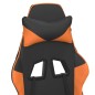 vidaXL Gaming-Stuhl mit Massage & Fußstütze Schwarz Orange Kunstleder vidaXL Gaming-Stuhl mit Massage & Fußstütze Schwarz Orange Kunstleder