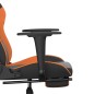 vidaXL Gaming-Stuhl mit Massage & Fußstütze Schwarz Orange Kunstleder vidaXL Gaming-Stuhl mit Massage & Fußstütze Schwarz Orange Kunstleder