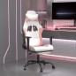 vidaXL Gaming-Stuhl mit Massage & Fußstütze Weiß und Rosa Kunstleder vidaXL Gaming-Stuhl mit Massage & Fußstütze Weiß und Rosa Kunstleder