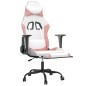 vidaXL Gaming-Stuhl mit Massage & Fußstütze Weiß und Rosa Kunstleder vidaXL Gaming-Stuhl mit Massage & Fußstütze Weiß und Rosa Kunstleder
