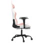 vidaXL Gaming-Stuhl mit Massage & Fußstütze Weiß und Rosa Kunstleder vidaXL Gaming-Stuhl mit Massage & Fußstütze Weiß und Rosa Kunstleder