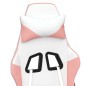 vidaXL Gaming-Stuhl mit Massage & Fußstütze Weiß und Rosa Kunstleder vidaXL Gaming-Stuhl mit Massage & Fußstütze Weiß und Rosa Kunstleder