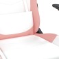 vidaXL Gaming-Stuhl mit Massage & Fußstütze Weiß und Rosa Kunstleder vidaXL Gaming-Stuhl mit Massage & Fußstütze Weiß und Rosa Kunstleder
