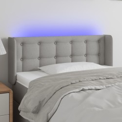 vidaXL LED Kopfteil Hellgrau 83x16x78/88 cm Stoff