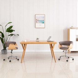 Drehbare Esszimmerstühle 2 Stk. Taupe Stoff