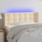 vidaXL LED Kopfteil Creme 103x16x78/88 cm Stoff