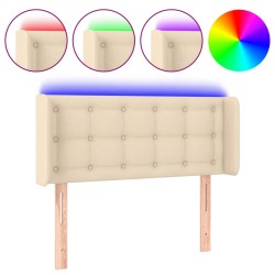 vidaXL LED Kopfteil Creme 103x16x78/88 cm Stoff