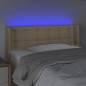 vidaXL LED Kopfteil Creme 103x16x78/88 cm Stoff