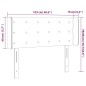 vidaXL LED Kopfteil Creme 103x16x78/88 cm Stoff