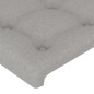 vidaXL Bettgestell mit Kopfteil Hellgrau 140x200 cm Stoff vidaXL Bettgestell mit Kopfteil Hellgrau 140x200 cm Stoff