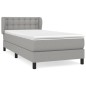 vidaXL Boxspringbett mit Matratze Hellgrau 80x200 cm Stoff vidaXL Boxspringbett mit Matratze Hellgrau 80x200 cm Stoff