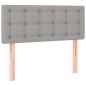 vidaXL Boxspringbett mit Matratze Hellgrau 80x200 cm Stoff vidaXL Boxspringbett mit Matratze Hellgrau 80x200 cm Stoff