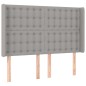 vidaXL Boxspringbett mit Matratze Hellgrau 140x200 cm Stoff vidaXL Boxspringbett mit Matratze Hellgrau 140x200 cm Stoff