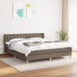 vidaXL Boxspringbett mit Matratze Taupe 160x200 cm Stoff vidaXL Boxspringbett mit Matratze Taupe 160x200 cm Stoff