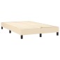 vidaXL Boxspringbett mit Matratze & LED Creme 120x200 cm Stoff vidaXL Boxspringbett mit Matratze & LED Creme 120x200 cm Stoff