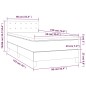 vidaXL Boxspringbett mit Matratze & LED Dunkelgrau 90x190 cm Samt vidaXL Boxspringbett mit Matratze & LED Dunkelgrau 90x190 cm Samt