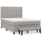 vidaXL Boxspringbett mit Matratze Hellgrau 140x200 cm Stoff vidaXL Boxspringbett mit Matratze Hellgrau 140x200 cm Stoff