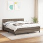 vidaXL Boxspringbett mit Matratze Taupe 160x200 cm Stoff vidaXL Boxspringbett mit Matratze Taupe 160x200 cm Stoff